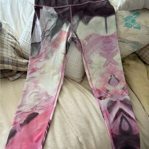 Stylish Pink and Gray Leggings